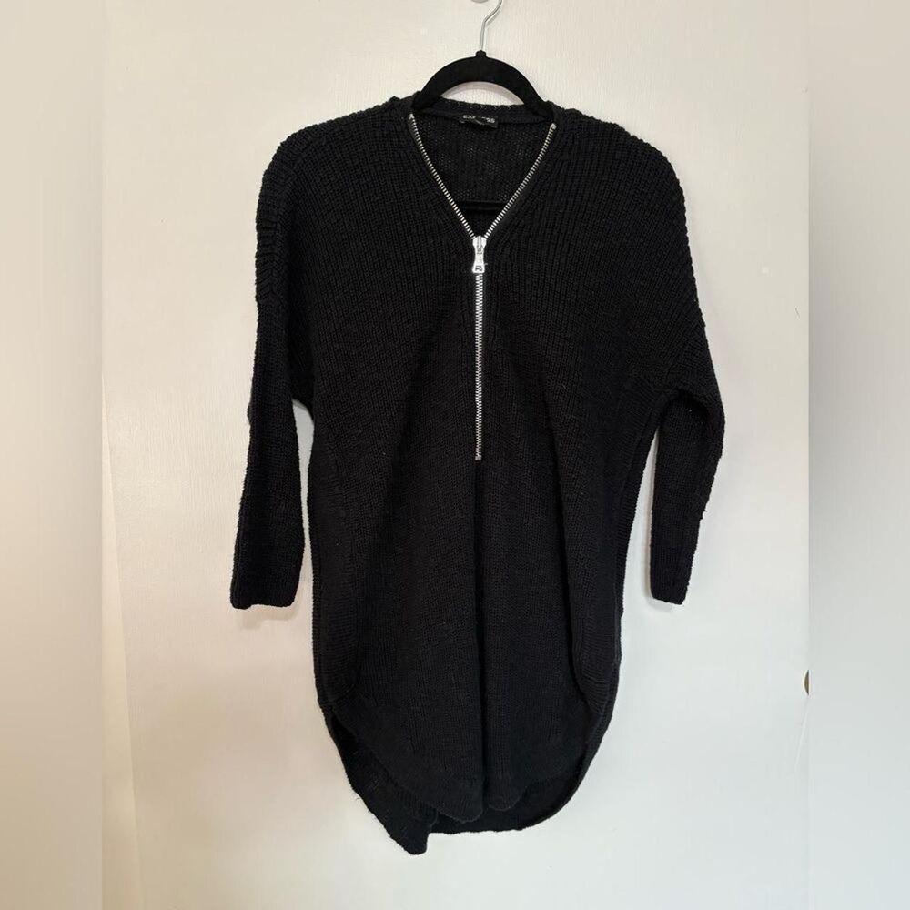 Express Women's Black and Silver Jumper